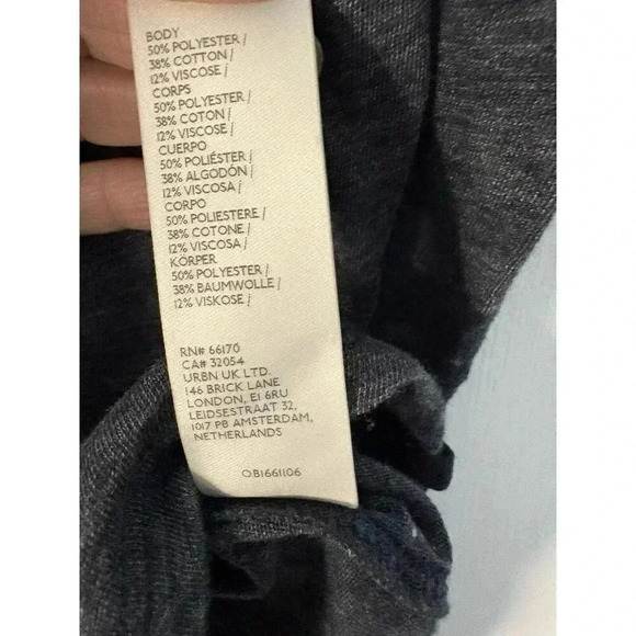 Free People Gray TurtleNeck Sweater Boho Victorian Layer - Picture 4 of 5